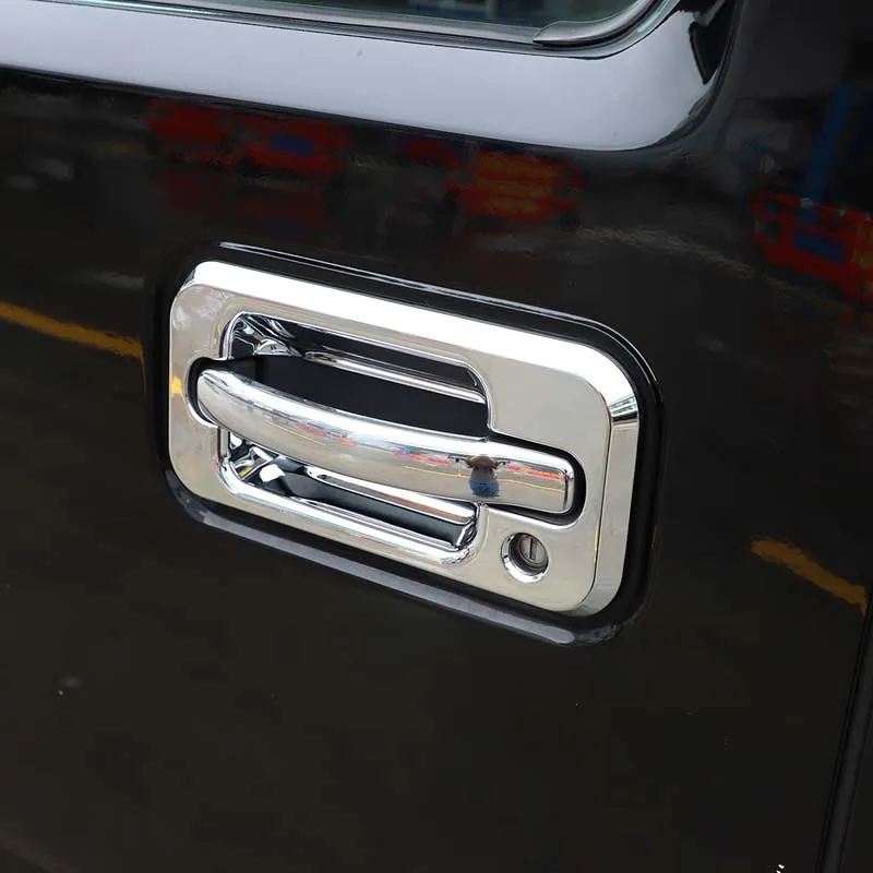 

4Pcs ABS Car Handle Door Bowl Protection Sticker For Hummer H2 2003-2009 Scratch Resistant Auto Exterior Accessories