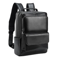 mens top genuine leather business high quality backpack student laptop schoolbag leisure travel fashion holographic backpack