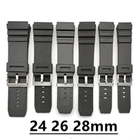 28mm for electronic clock for casio seiko watch silicone sport wrist digital watch strap 18mm 20mm 22mm 24mm 26mm