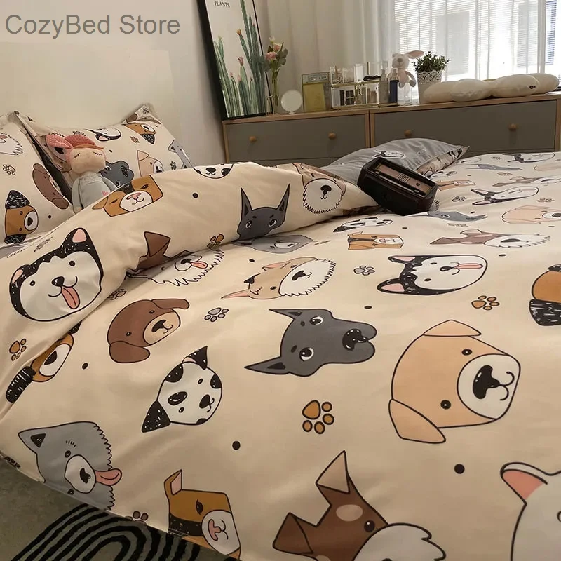 

Cartoon Bedding Sets Children Bed Linens Sheet Animal Duvet Cover 200x230 Single Double Queen King Quilt Covers Sets Bedclothes