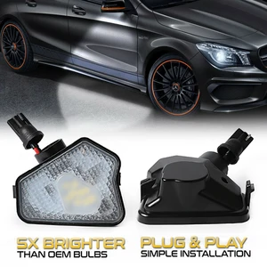 2 шт. светодиодный светодиодные лампы для зеркала Mercedes Benz W204 W212 W221 W176 W246 C207 C300 C180 E350 C220 C63 AMG A200