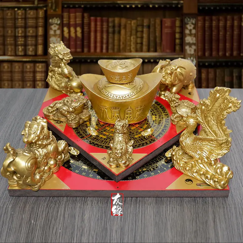 Латунный счастливый массив Тыква Дракон Черепаха Кирин Пиксиу Золотая жаба