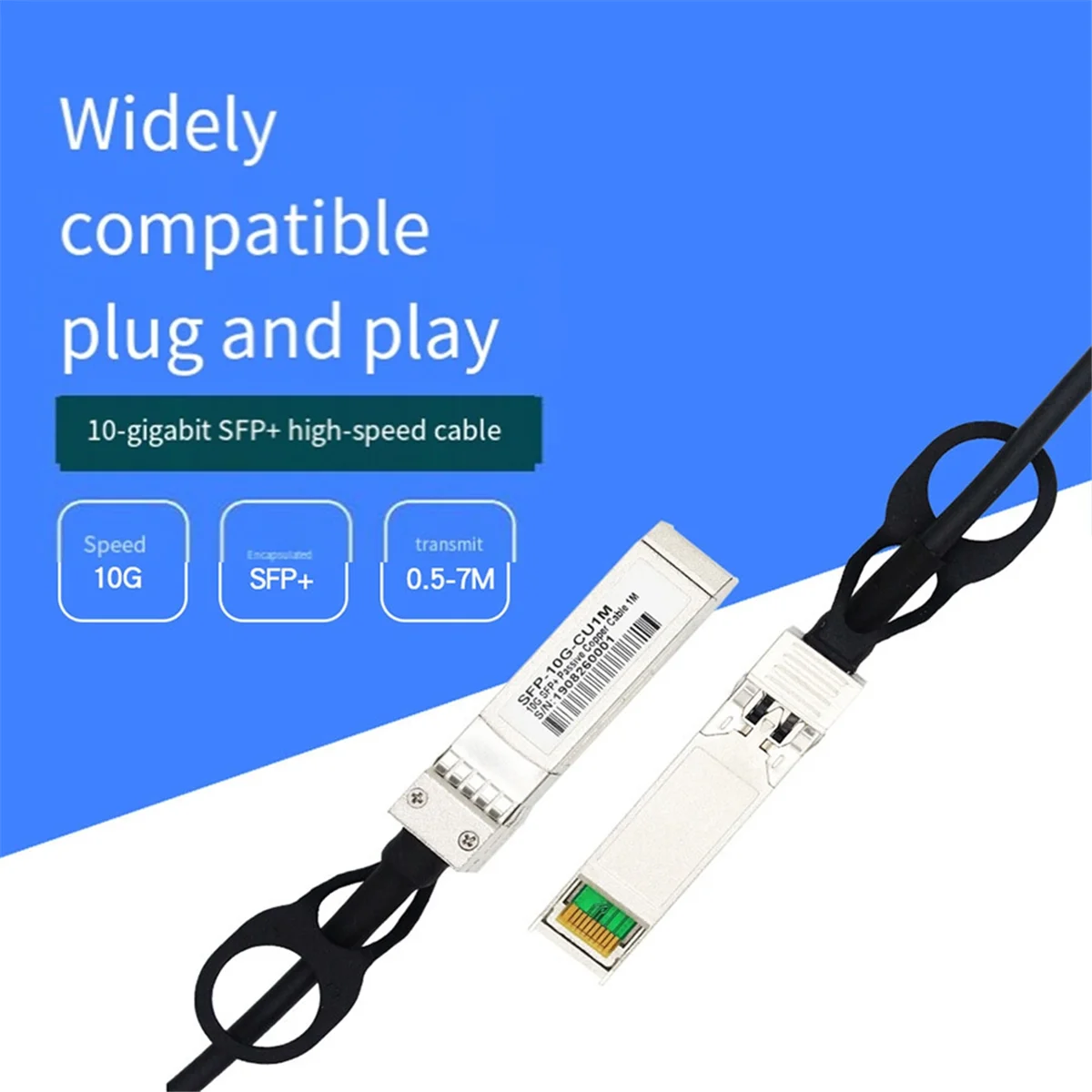 Кабель ЦАП 10G SFP+ медный пассивный кабель прямого подключения 1 метр работает для