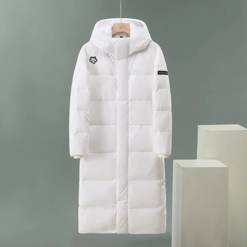 White Duck Down Men And Women Couples X-Long Length Over Knee Thicken Winter Warm Overcoat Fashion Down Coat Snowwear Oversize