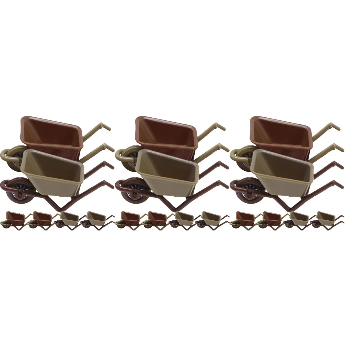 

18 шт. домашний прицеп, стеклянный декор, Мини ферма, тачка, модель, микро садовые аксессуары, пластиковая сцена