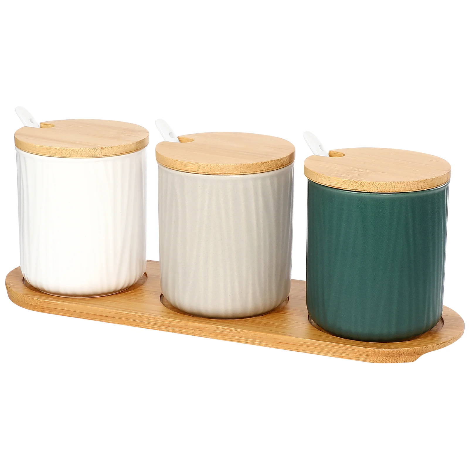 

1 Set Ceramic Condiment Jars Home Seasoning Containers Kitchen Seasoning Holders Household Kitchenware