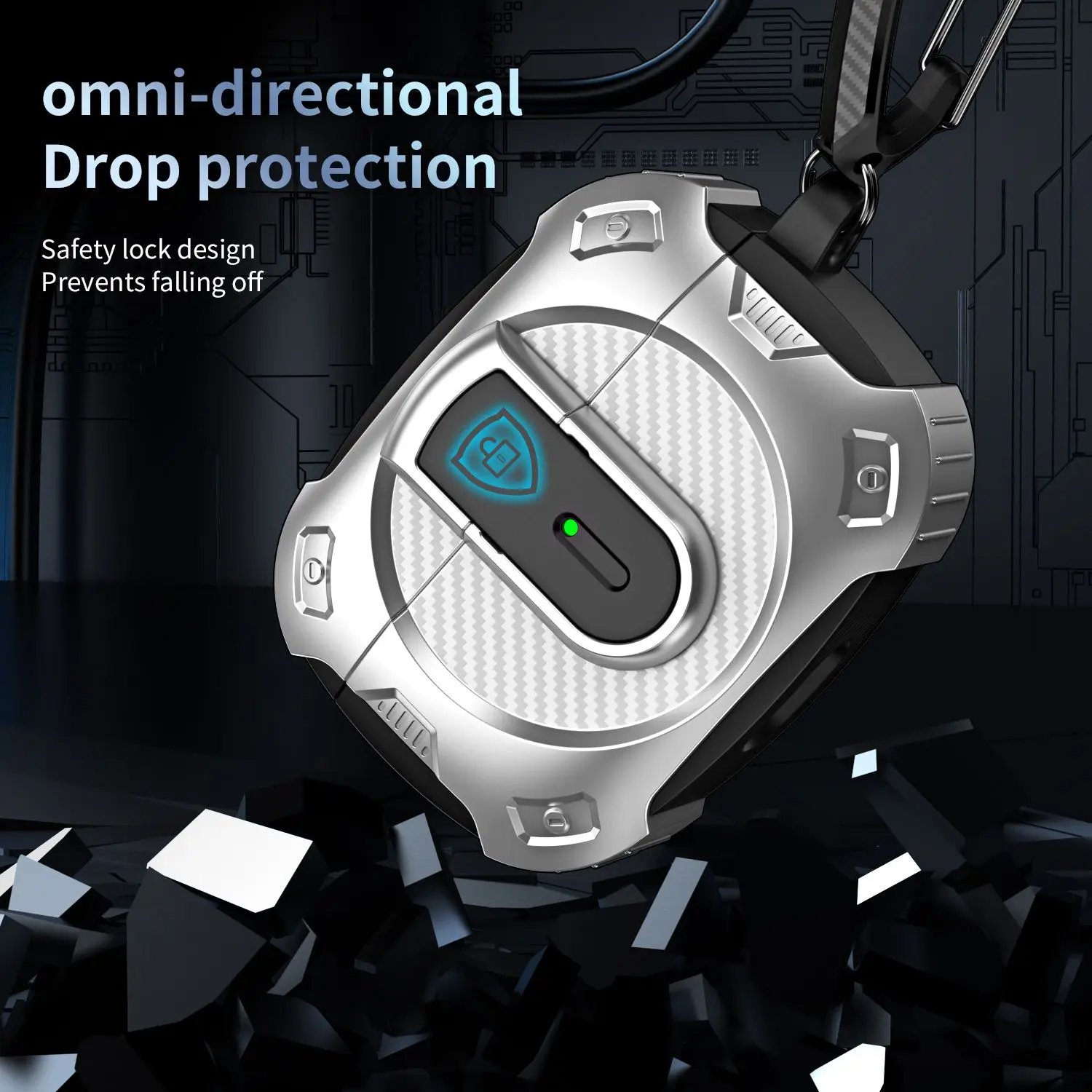 Противоударный чехол для наушников Apple Airpods Pro 2 1