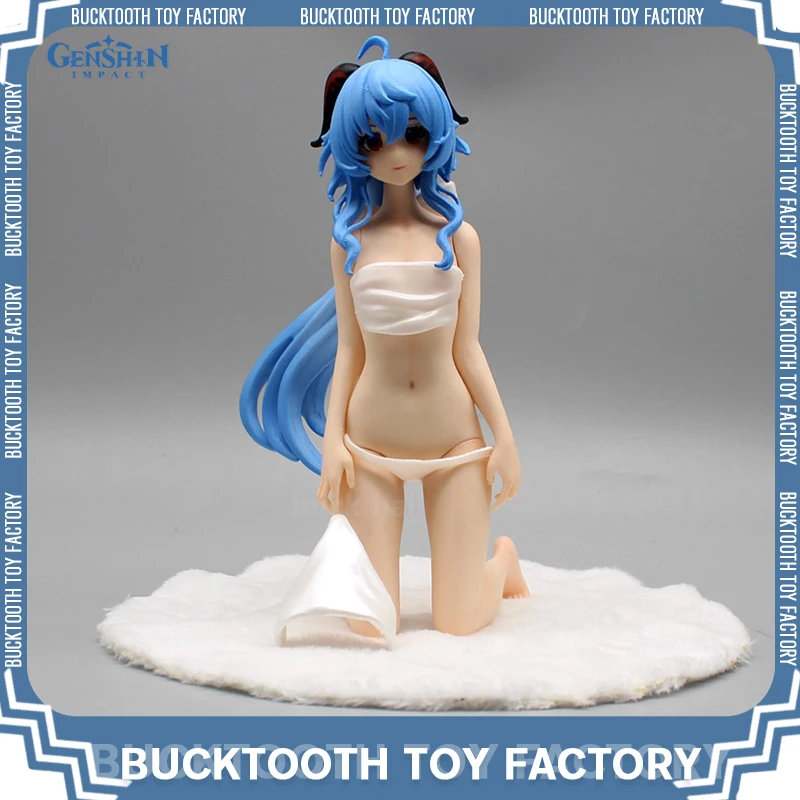 

18cm Genshin Impact Ganyu Figure Hentai Ganyu Kneel Sexy Girl Anime Figurine Clothes Removable Pvc Statue Model Doll Toys Gifts