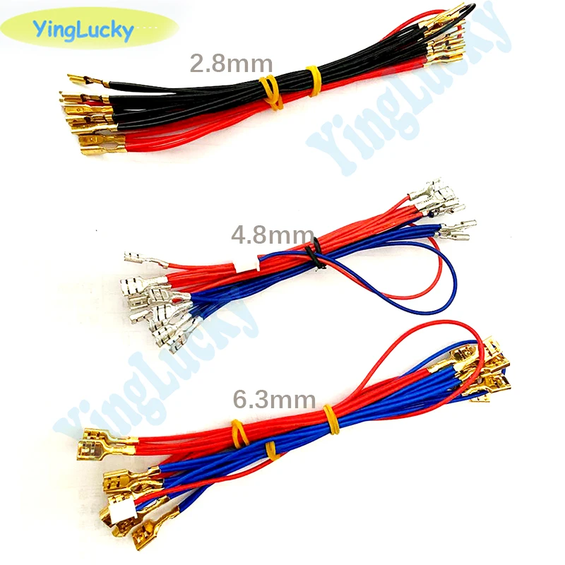 

arcade wire 6.3mm, 4.8mm or 2.8mm Quick 2pin Cables 5V / 12V Illuminated Light Bulb Cable To USB Encoder for Arcade LED Button