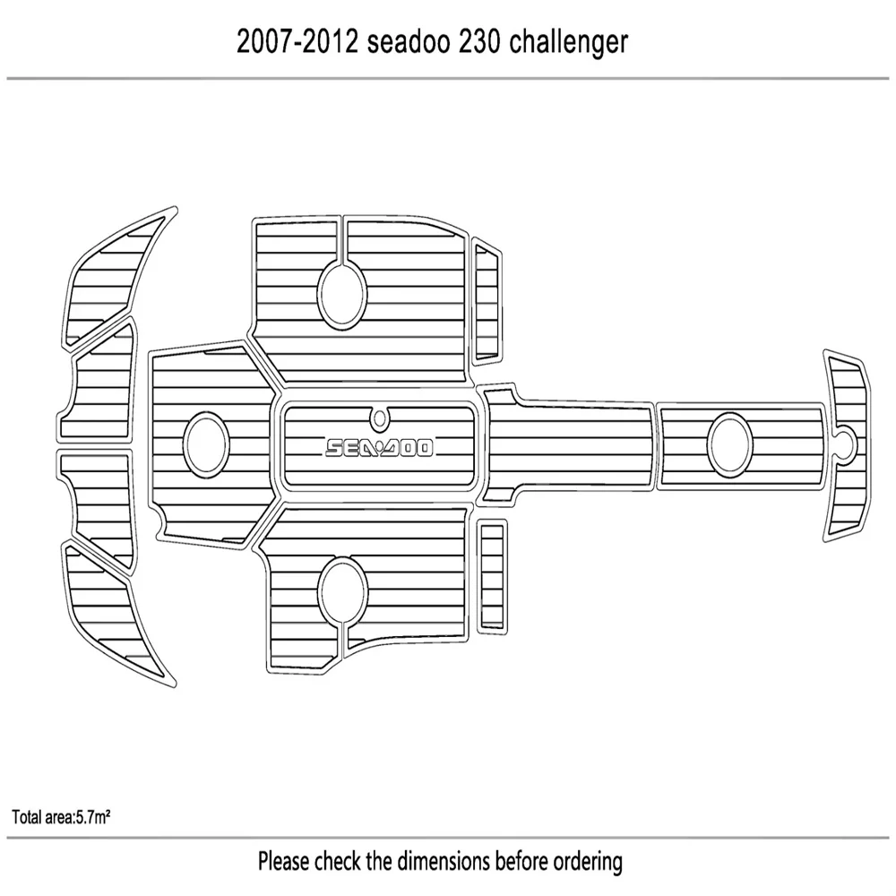 2007-2012 seadoo 230 challenger кабина для плавания платформа 1/4 &quot6 мм искусственный Тиковый