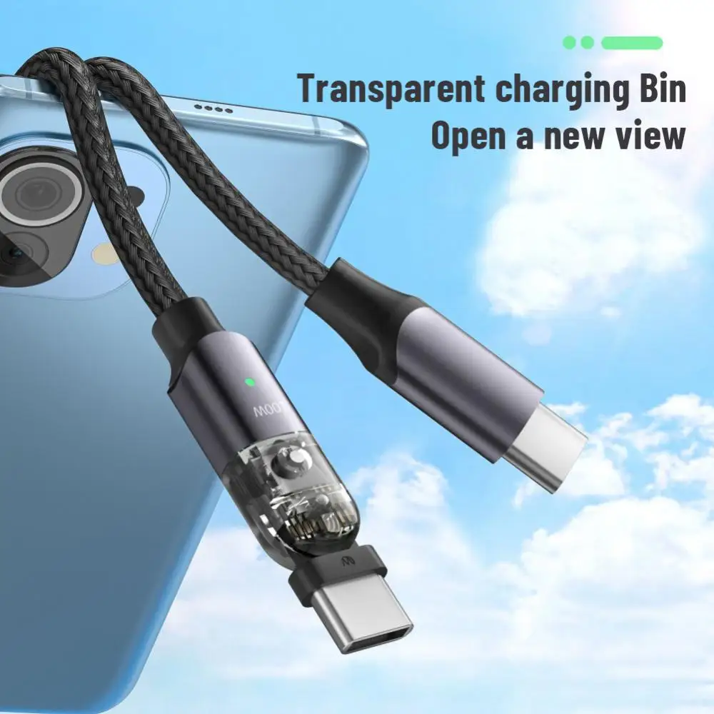 

180 Degree Rotating Fast Charger Cable For Iphone13/14 Data Wire Pd100w 5a Elbow Cable For Samsung Type-c Cable