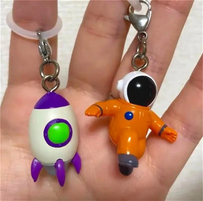 Оригинальные капсульные игрушки kawaii Space Friends Mejirushi, аксессуар 2, астронавт, ракета, инопланетянин, НЛО, зонтик, знак бутылки, кулон, фигурки (art.: 3920d36288ebd) - 3920d36288ebd