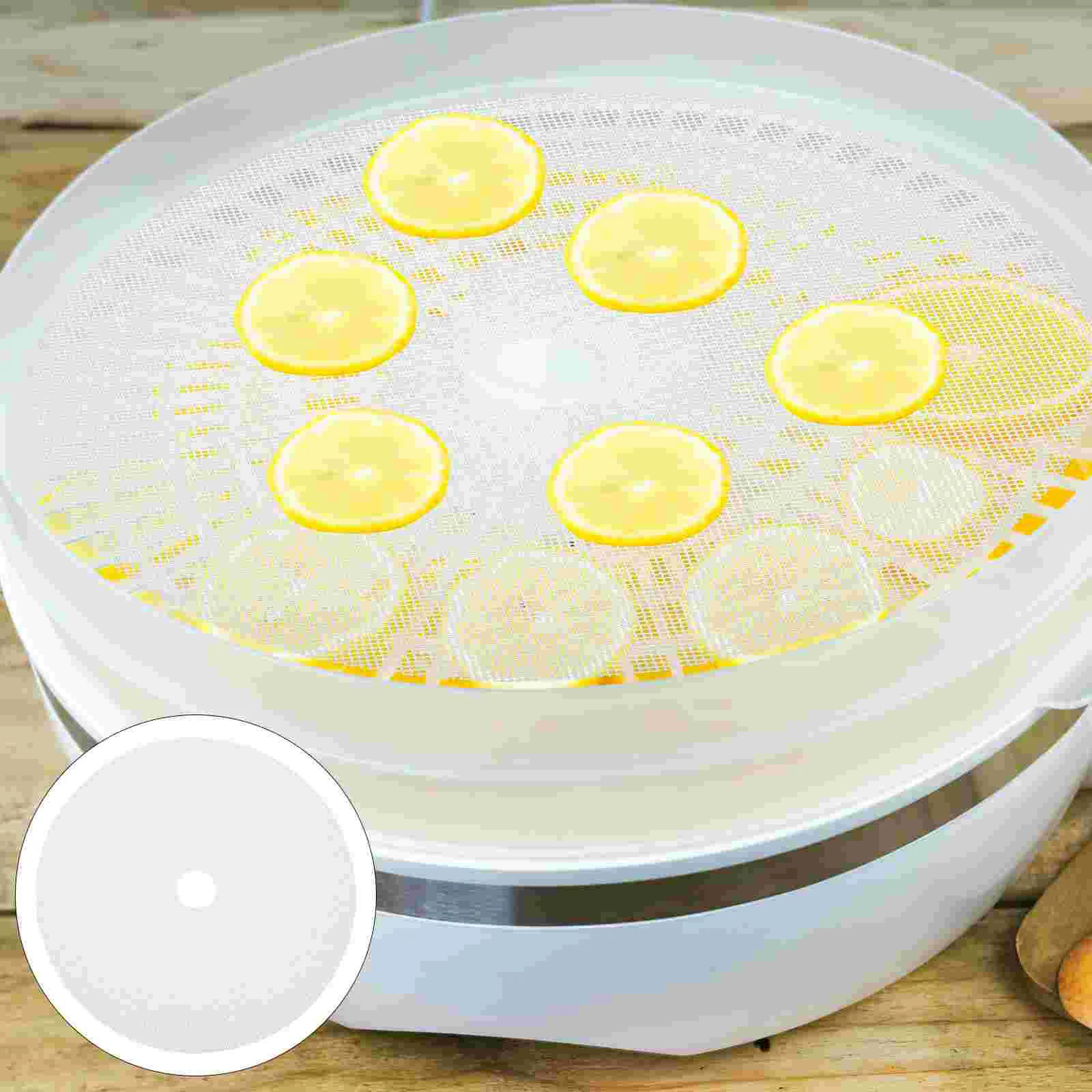 

3 Pcs Round Serving Tray Fruit Dryer Mat Dehydrator Silicone Pad Mats Jerky White