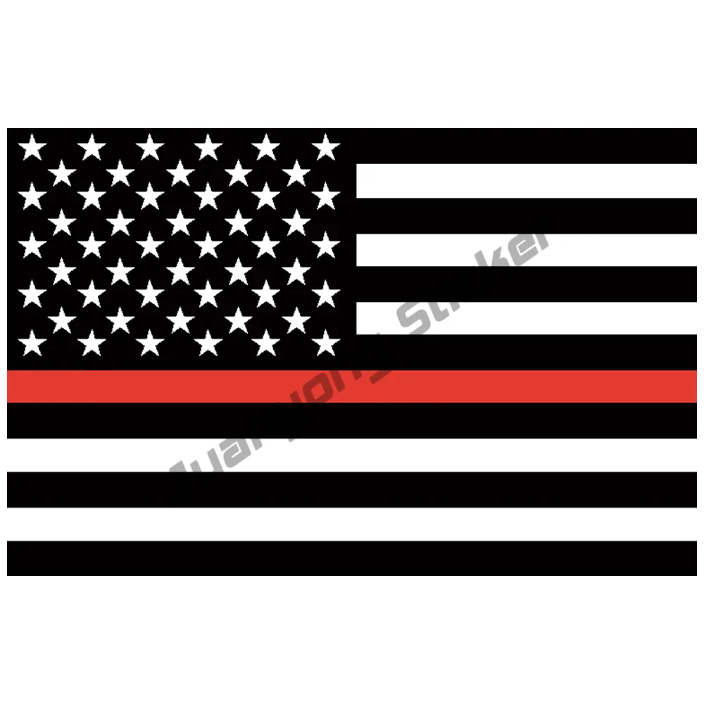 

Firefighter Thin Red Line Flag USA Fire Car Window Decal Laptop Vinyl Sticker Motorhome Caravan Travel Trailer Decoration Decals
