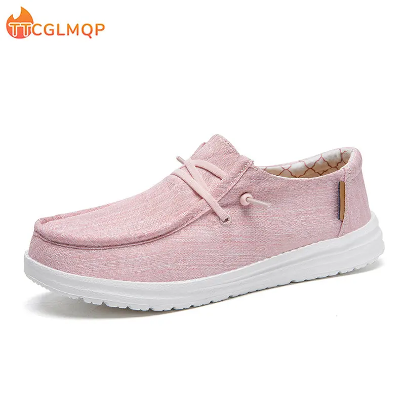 New Summer Women Canvas Shoes Fashion Breathable Flat Casual Shoes Ladies Slip on Zapatill Mujer Women Walking Vulcanize Shoes