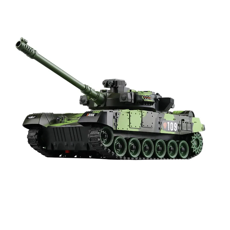 

2023 New Remote-controlled Tank Tracked Tank Vehicle Simulation Cannable Battle Charging Cross-country Toys Gifts Children Boys