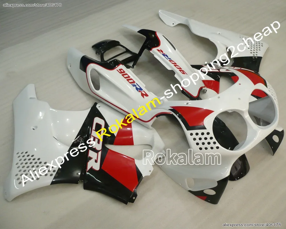 

893 CBR900 RR 92 93 1992 1993 для Honda CBR900RR 893 1992-1993, белый/черный цвет, мотоциклетные обтекатели