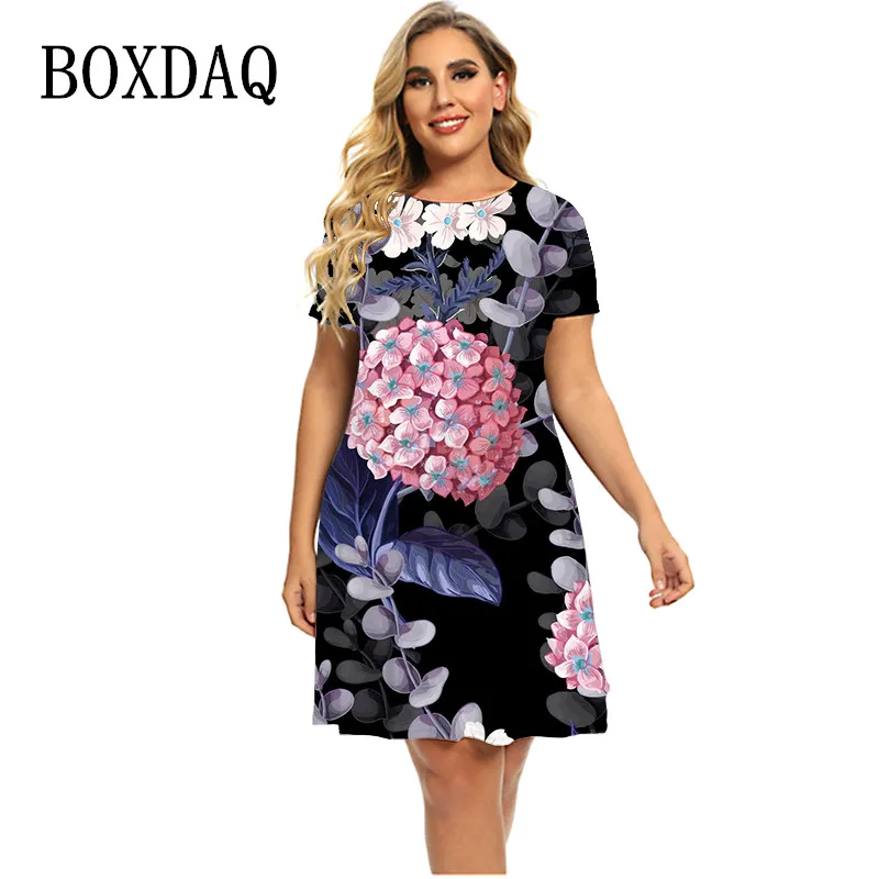 

Платье женское ТРАПЕЦИЕВИДНОЕ с коротким рукавом, свободного кроя, в стиле оверсайз