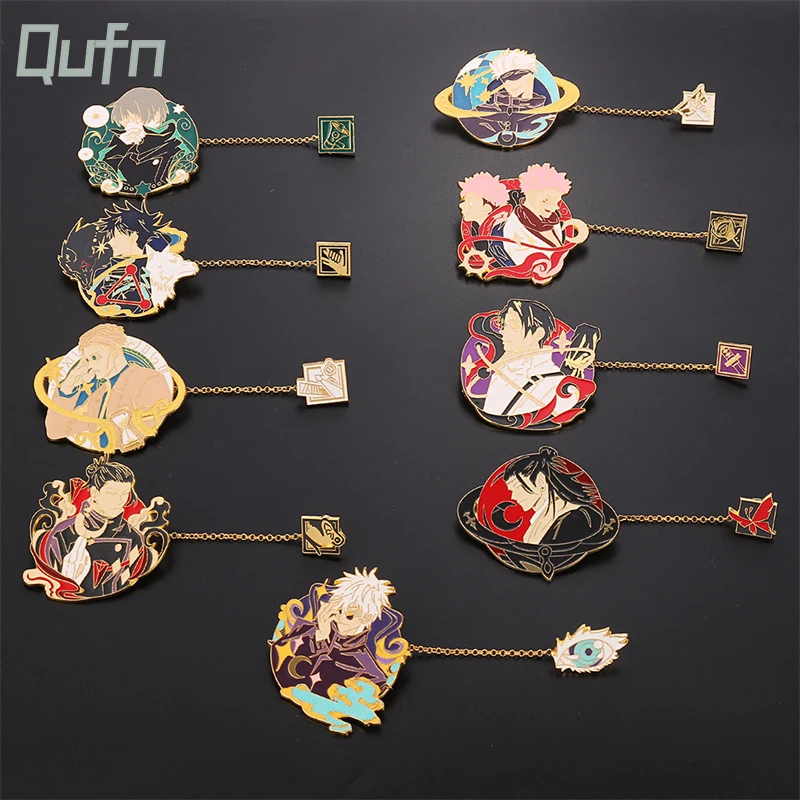 

Japan Anime Jujutsu Kaisen Figure Badges Metal Button Brooches Fashion Jewelry Enamel Pins For Backpacks Accessories Gifts