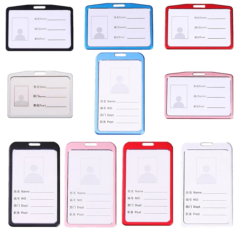 

Aluminium Alloy Satff Nurse Work Card Sleeve Name Badges Holder Workers Pass Bus Card Cover Case Chest Tag ID Holders Badge Case