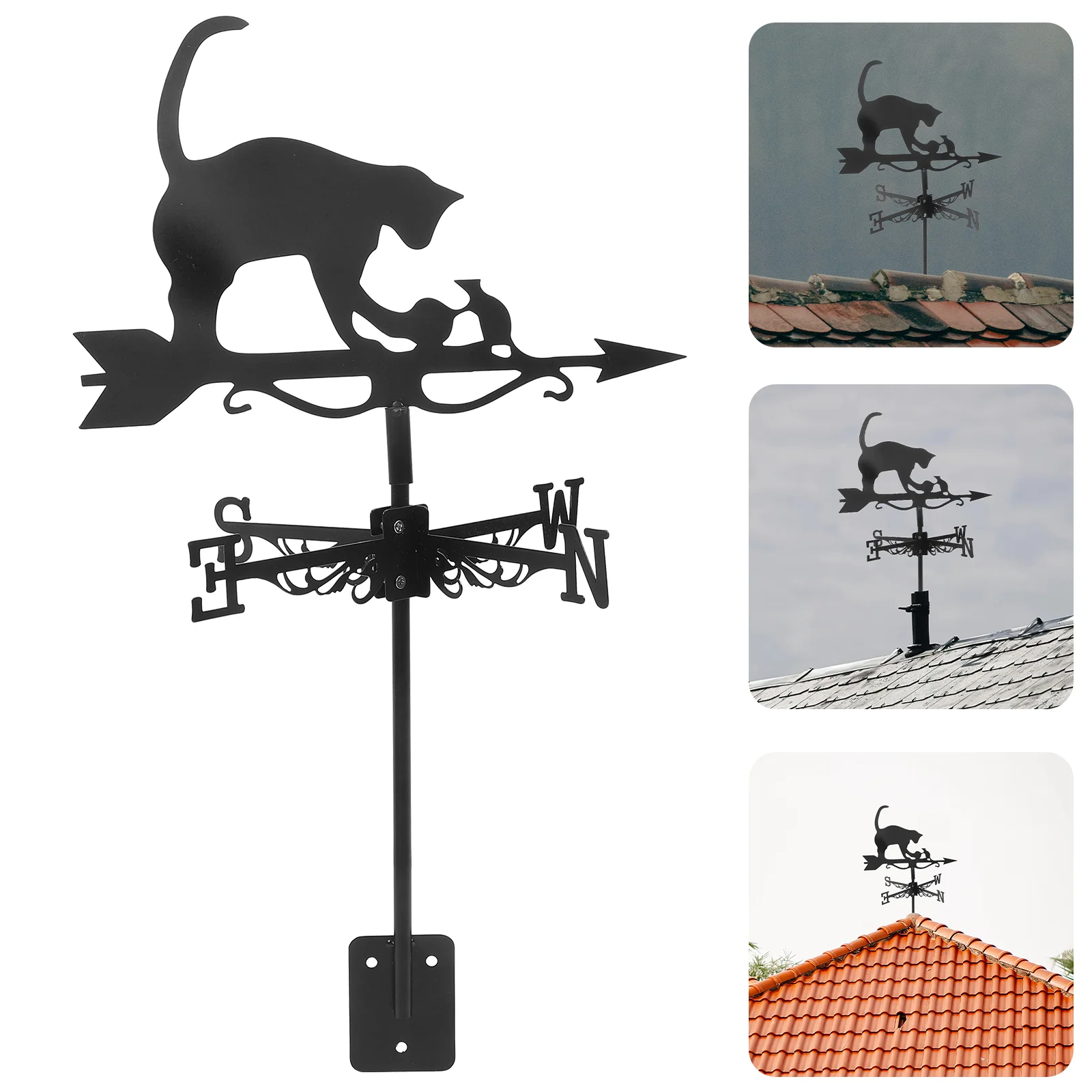 

Wind Indicator Direction Decor Garden Decking Kit Stainless Steel Weathervane Metal Decoration Vintage