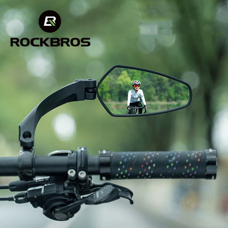 

ROCKBROS Bicycle Mirror Handlebar Rear View Mirror Adjustable Wide Range Back Sight Reflector Cycling Mirrors Bike Accessories