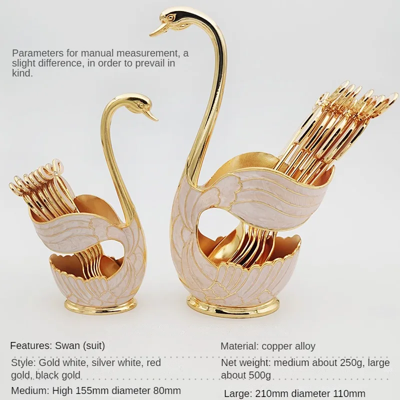 7 шт./набор декоративные ложки в виде лебедя