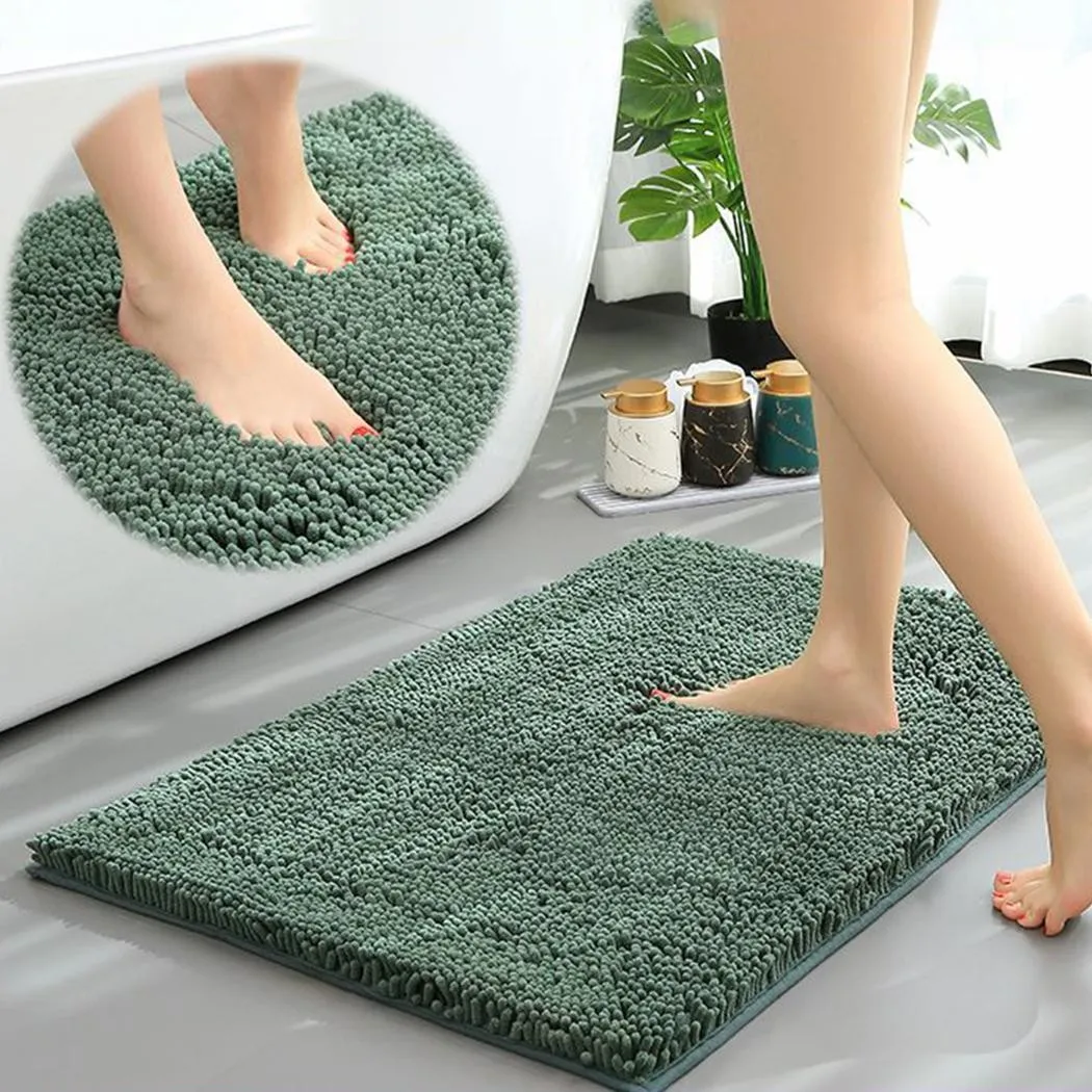 

40*60cm Chenille Hotel Carpet Bathroom Floor Mats Home Bedroom Bathroom Entrance Strong Non-slip Absorbent Foot Mat