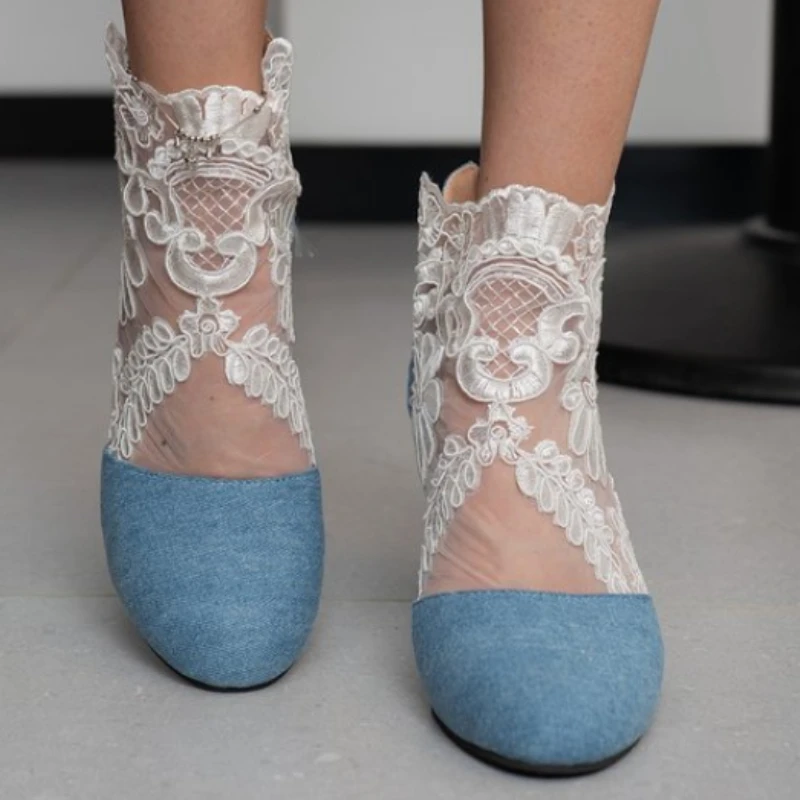 

Туфли-лодочки женские с открытым носком, пикантные сетчатые, высокий каблук, Европейская и американская мода, весна-лето 2023