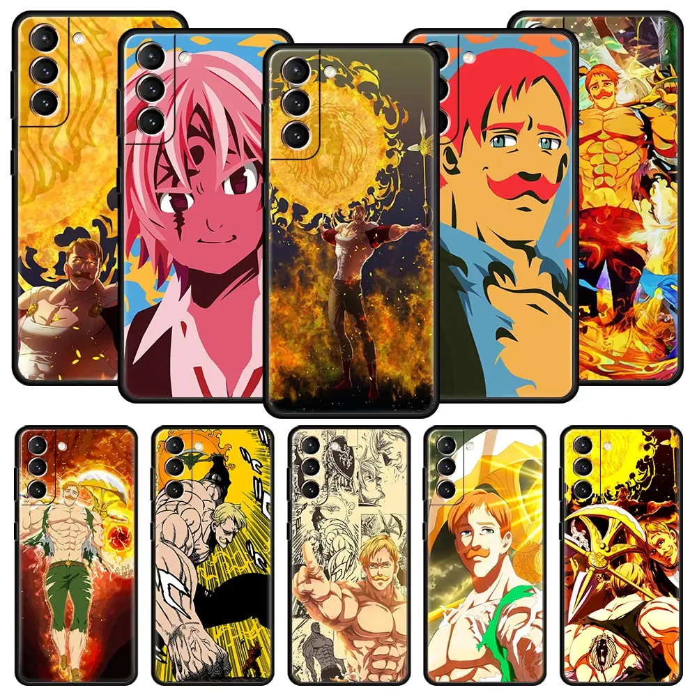 Чехол для телефона Escanor с надписью «Семь смертных грехов» для Samsung Galaxy S23 S22 Ultra S20 S21 FE 5G S10 S9 Plus S10E S8 S7 Edge, чехол из ТПУ