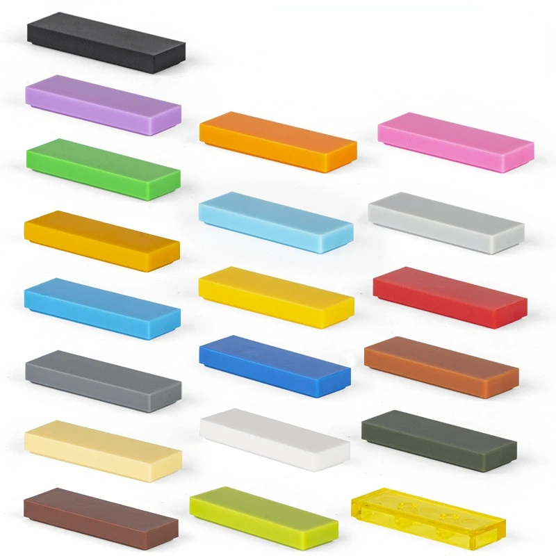 100 шт. детали MOC Bricks плитка 1x3 совместимая con 63864 строительные блоки технические