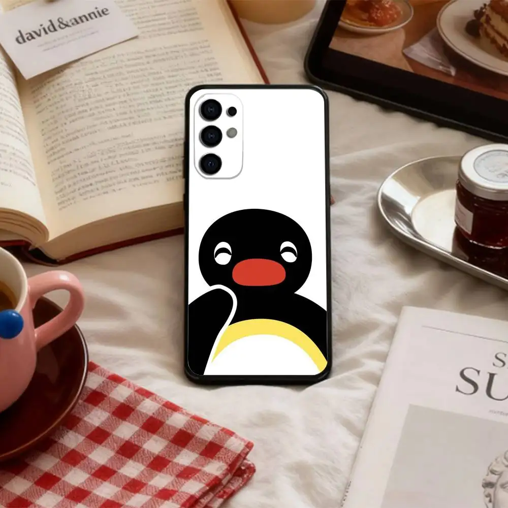 Фото Чехол для телефона C-Cute Kawaii P-Penguin для Samsung S 25,24,23,22,30,21,10,9,Ultra,Plus,Lite,FE,4,5 G, мягкий черный чехол №3