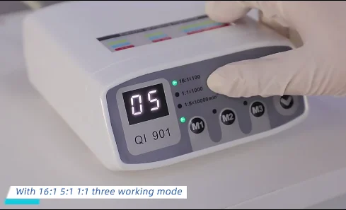 Стоматологический Электрический микромотор с красным кольцом 1:5 увеличивающий