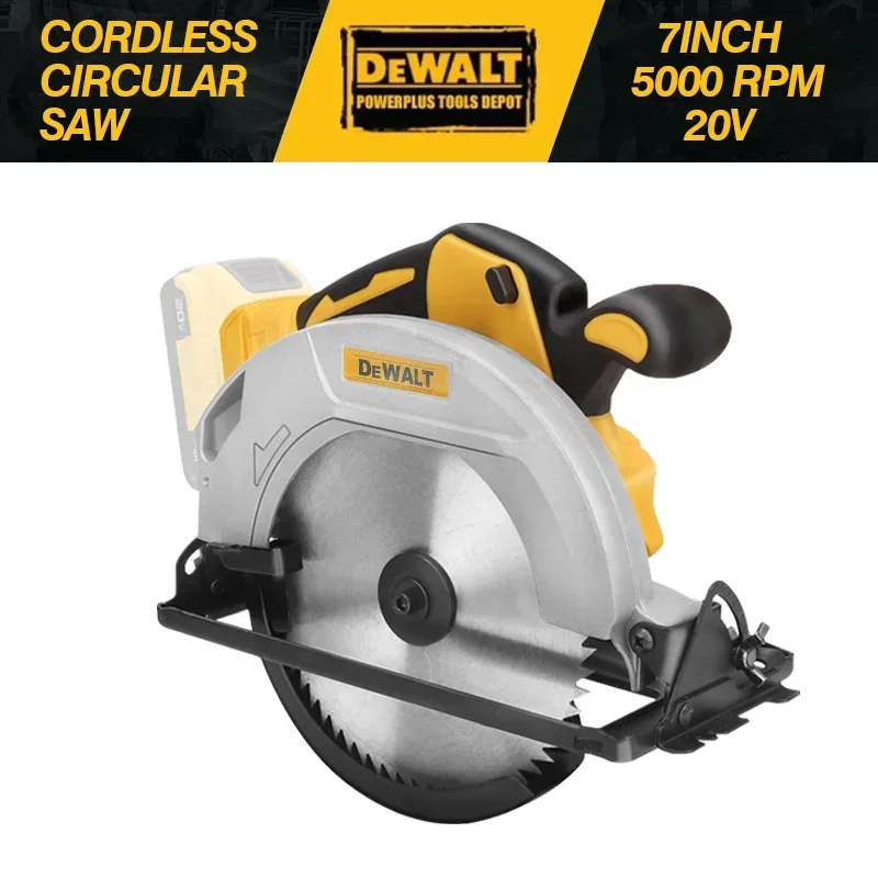 Фото Бесщеточная циркулярная пила Dewalt 5000 об/мин, 7 дюймов, аккумуляторная, ручная, для работы по дереву, с регулируемой глубиной реза, многофункциональный инструмент №2
