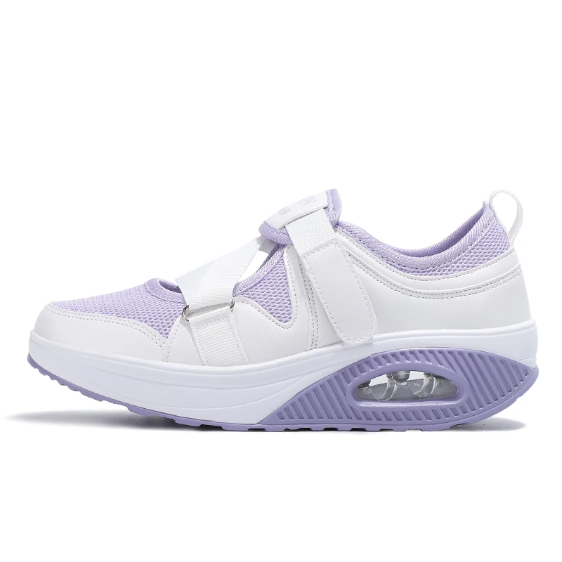 STRONGSHEN Rocking Shoes Mother Shoes Air Cushion Sole Fashion Casual All-match Non-slip Wear-resistant Women's Shoes