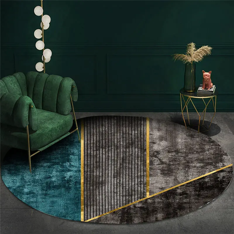 

Modern Nordic Round Carpets for Living Room Large Area Rugs Room Decoration Basket Chair Anti-skid Entrance Door Mat Washable