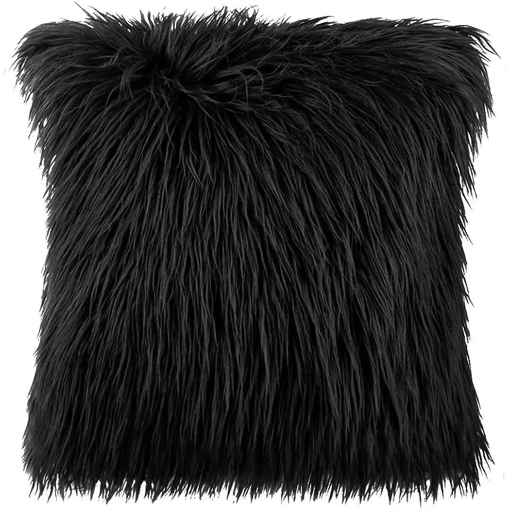 

Artificial Wool Soft Fur Plush Cushion Cover Home Decor Pillow Covers Living Room Bedroom Sofa Decorative Shaggy Fluffy Cover