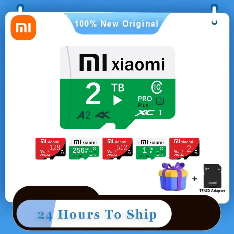 Карта памяти XIAOMI 2 ТБ SD-карта 1 Сверхбыстрая передача Micro TF 512 ГБ 128 Cartao De Memoria для