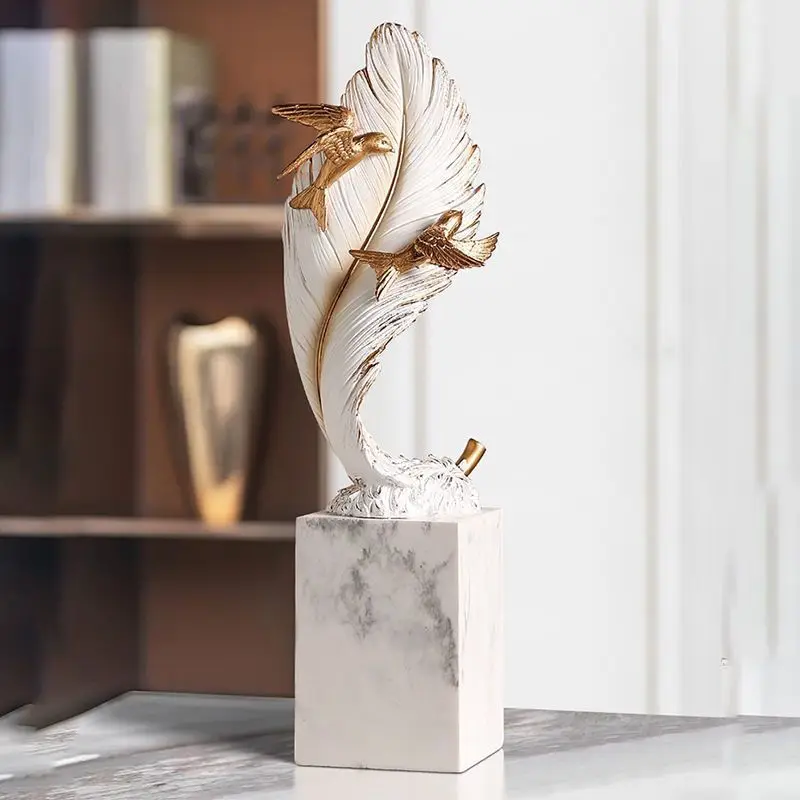 

Modern Luxury Feng Sheng Shui Qi Resin Ornaments Home Livingroom Porch Adornments Crafts Office Store Hotel Figurines Decoration