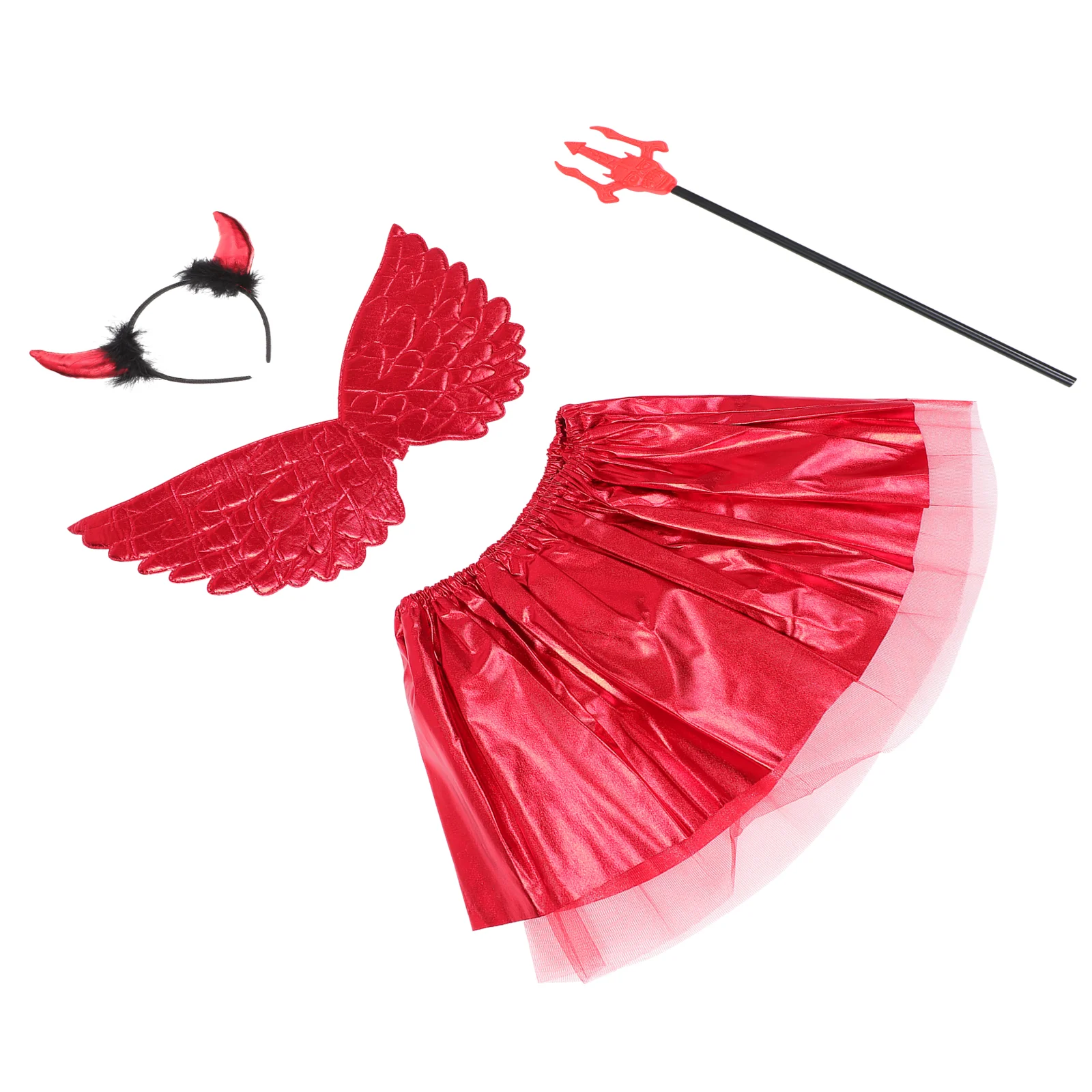 

Demon Wings Set Fork Prop Costume Halloween Kids Cosplay Horns Tool Party