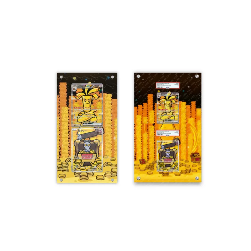 Фото Защитный футляр для карт Gholdengo Gimmighoul Box Ordinary PSA (без карты), подходит для коллекций, с двумя креплениями для демонстрационной подставки. №5