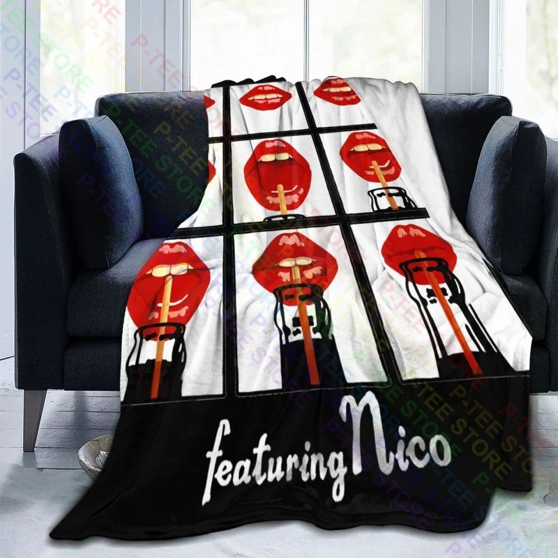 Бархатное одеяло с надписью Nico Lips питьевой рок-группы Raschel декоративный диван