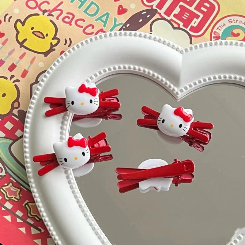

Kawaii Sanrio Hair Clips Kuromi Cute Beauty Cartoon Anime Sweet Side Clips Hair Accessories Retro Headpieces Toys for Girls Gift