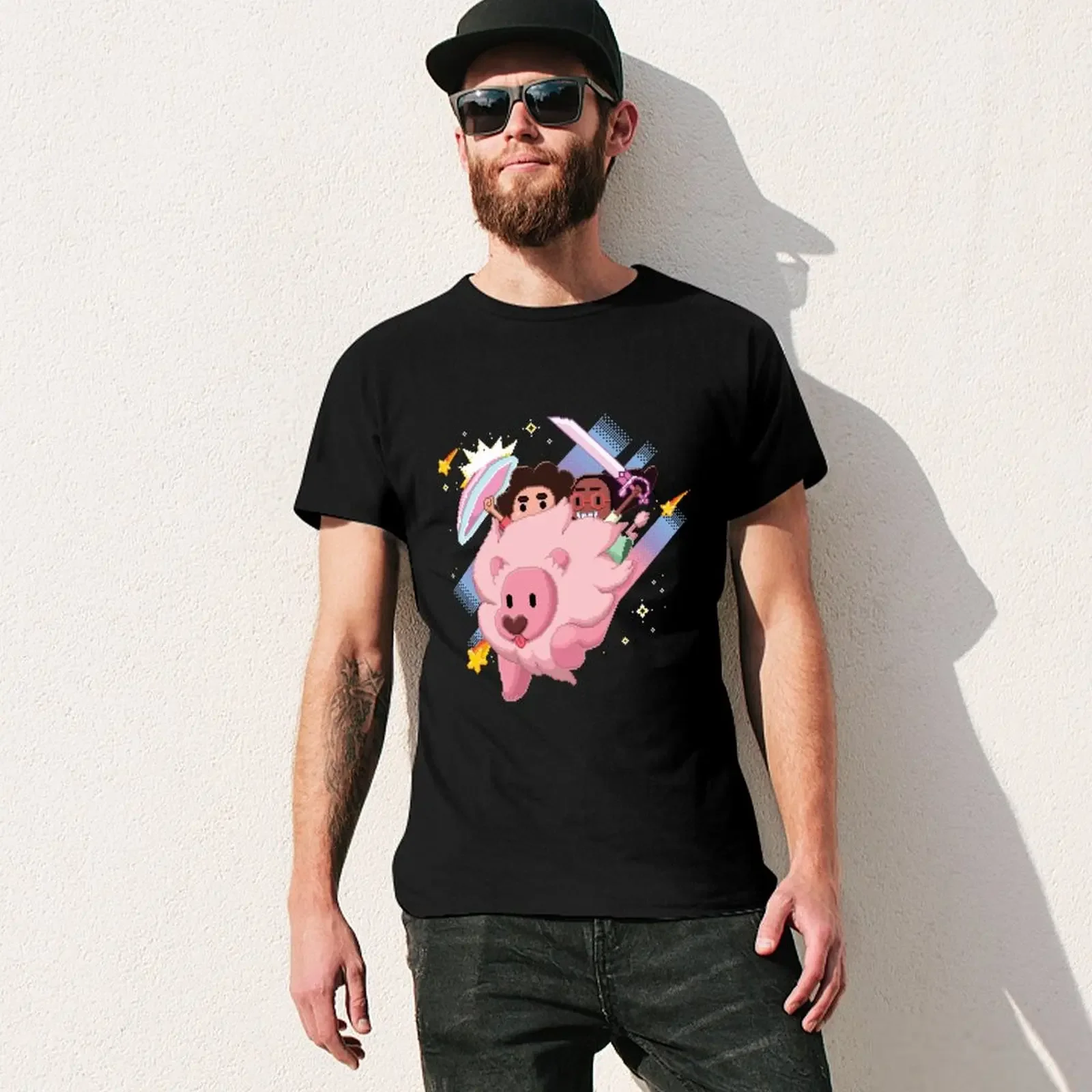 Футболка Steven's Universe - Pixel Art of Steven Спортивная футболка Connie and Lion для фанатов