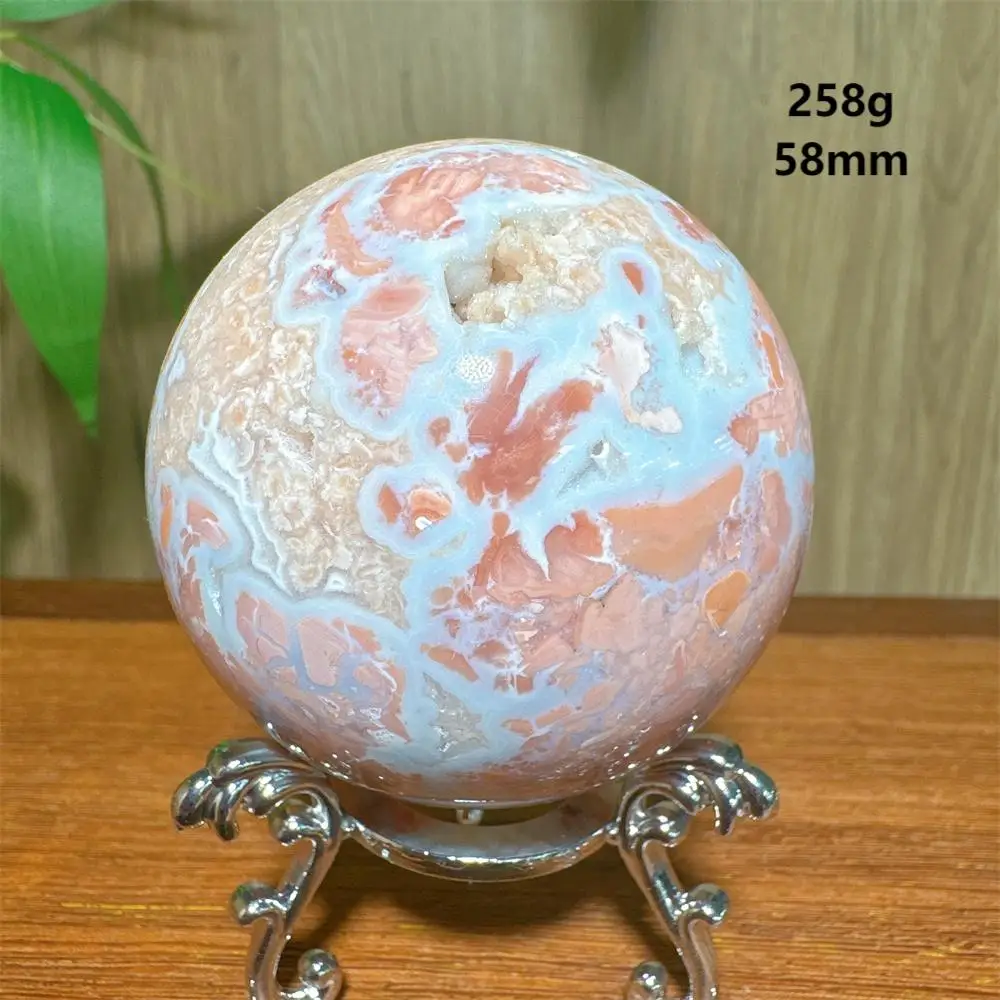 

Розовый агат, сфера, кристалл, подставка