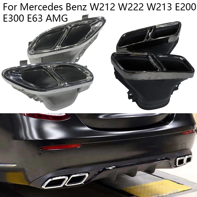 1 пара глушитель для выхлопной трубы Mercedes Benz W212 W222 W213 E200 E300 E63 AMG 14-19 | Автомобили и