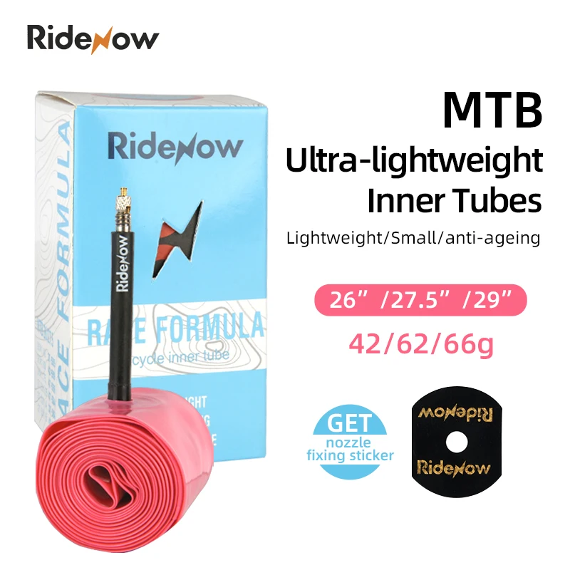 

2PCS Ridenow Ultralight Bike Inner Tube 26 27.5 29 MTB Bicycle MTB TPU Material 45mm 65mm French Valve Presta Mountain Tube