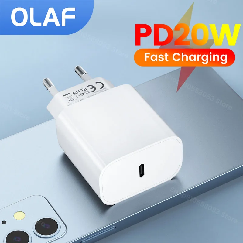 Быстрое зарядное устройство PD 20W для зарядного устройства Apple USB C для iPhone 14 13 12 11 Pro Max XS Max Plus