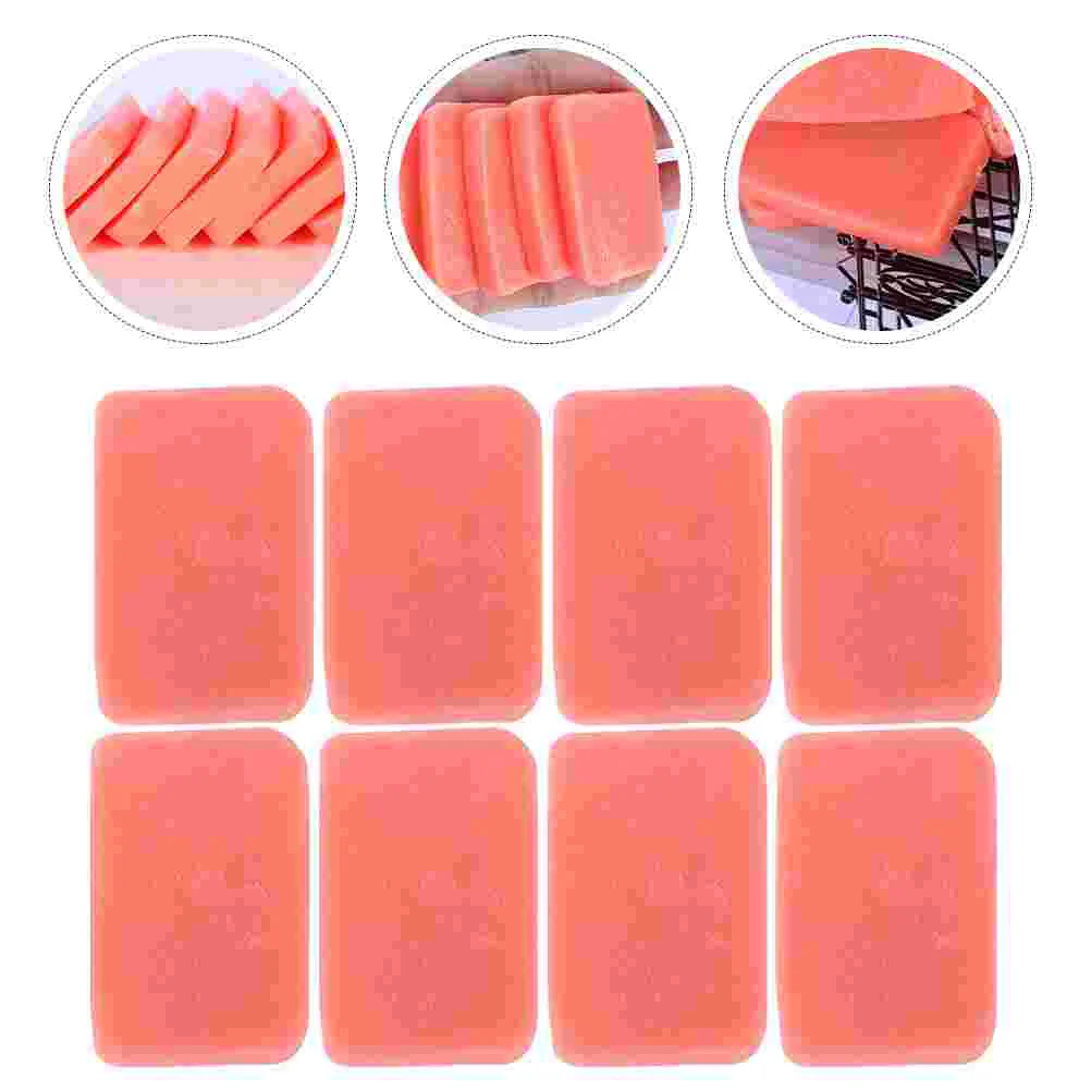 

10pcs Artificial Luncheon Meat Slice Realistic Faux Luncheon Meat Slices Meat Model Fake Food Decoration Props