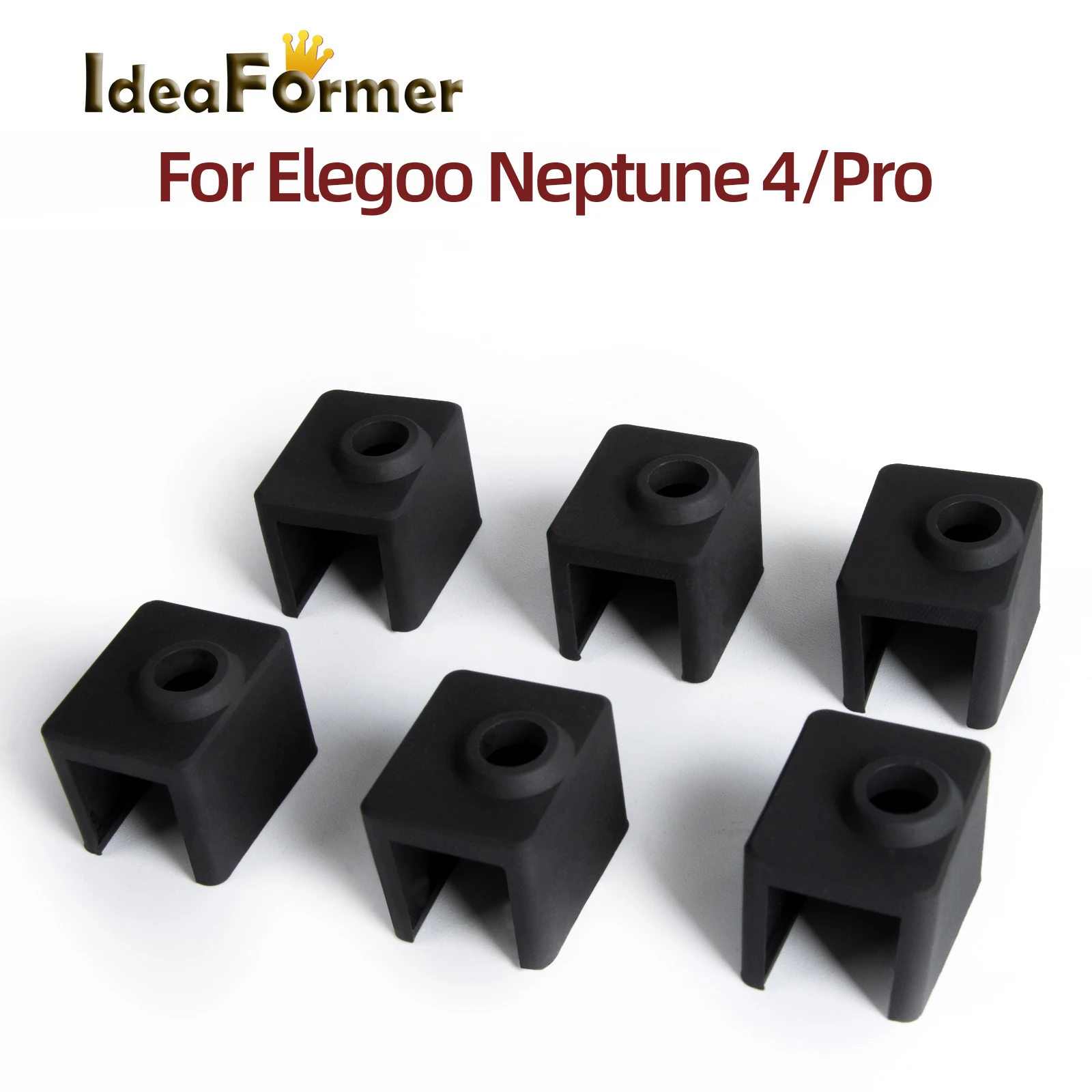 Фото Силиконовые носки для Elegoo Neptune 4/Pro, рукав с подогревом, защитная крышка Hotend для деталей 3D-принтера, нагревательные блоки №3
